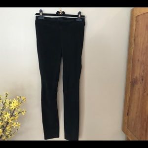 J Crew Black Suede Leggings
